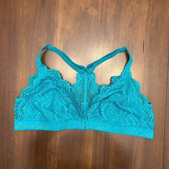 Victoria’s Secret Bralette Women’s Size XL Blue Wireless Front Closure - Picture 7 of 16